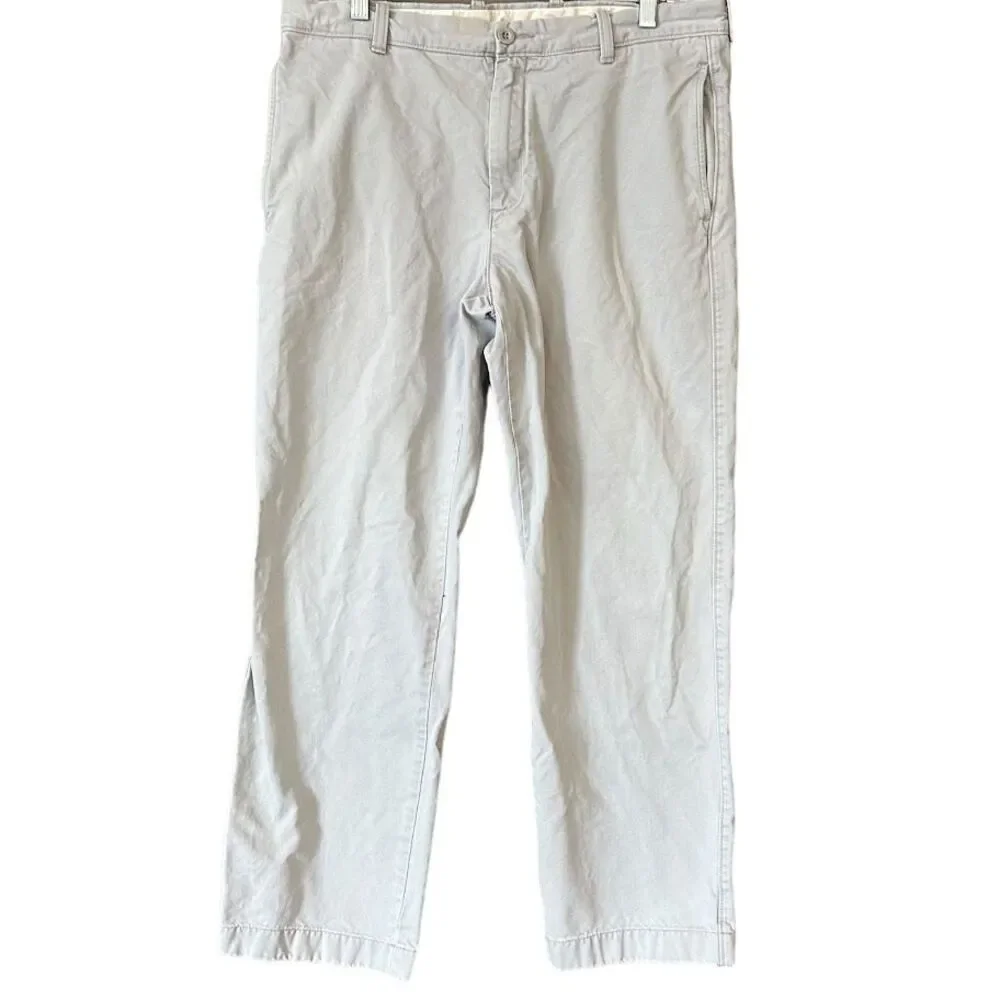 J.Crew Light Gray Broken In Slim Fit Chino‎ Casual Pants Mens 34 x 30